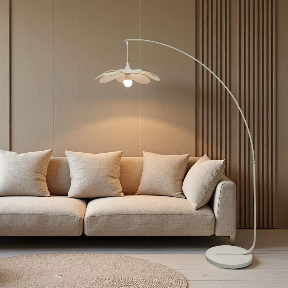 Lampada da terra design petalo (H156 cm) Teruel Beige