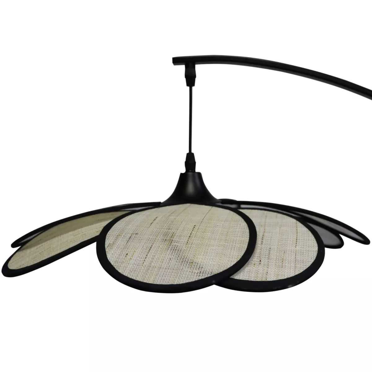 Lampada da terra design petalo (H156 cm) Teruel Nero