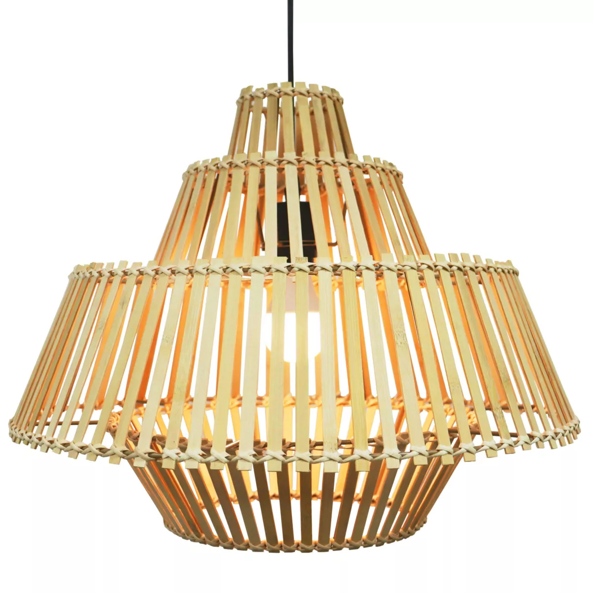 Lampada a sospensione design in bambù (D50 cm) Cabrera Naturale