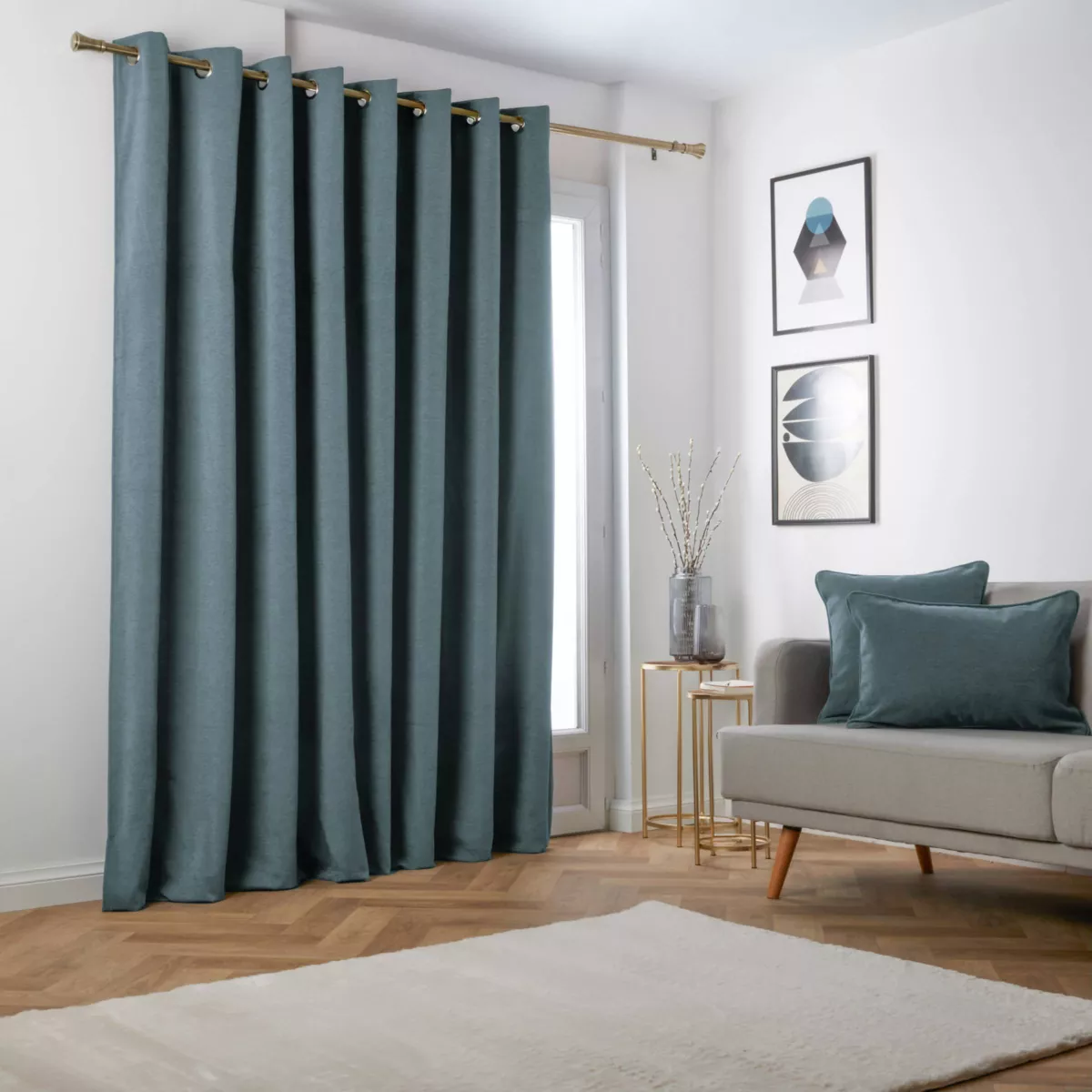 Tenda oscurante termica (280 x 240 cm) Mezzanotte Blu grigio