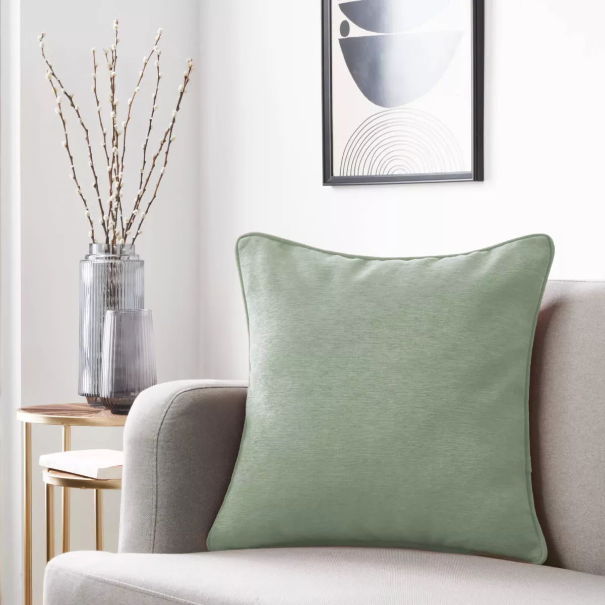 Cojín cuadrado (50 x 50 cm) Minuit Verde caqui