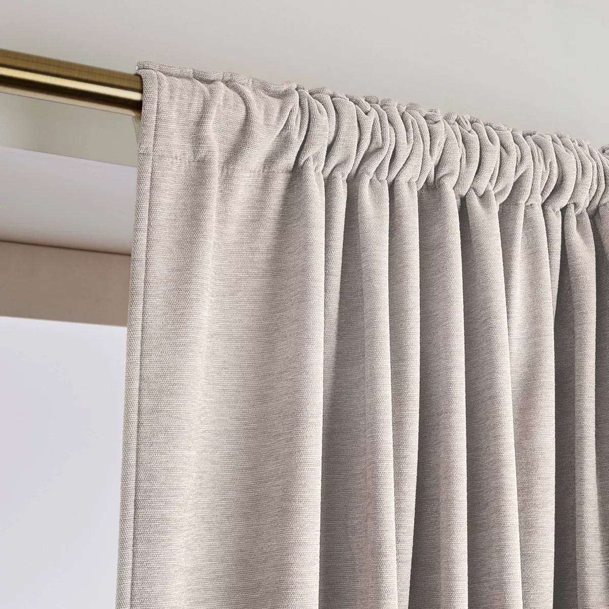 Tenda oscurante termica con nastro arricciato (140 x 240 cm) Minuit Taupe
