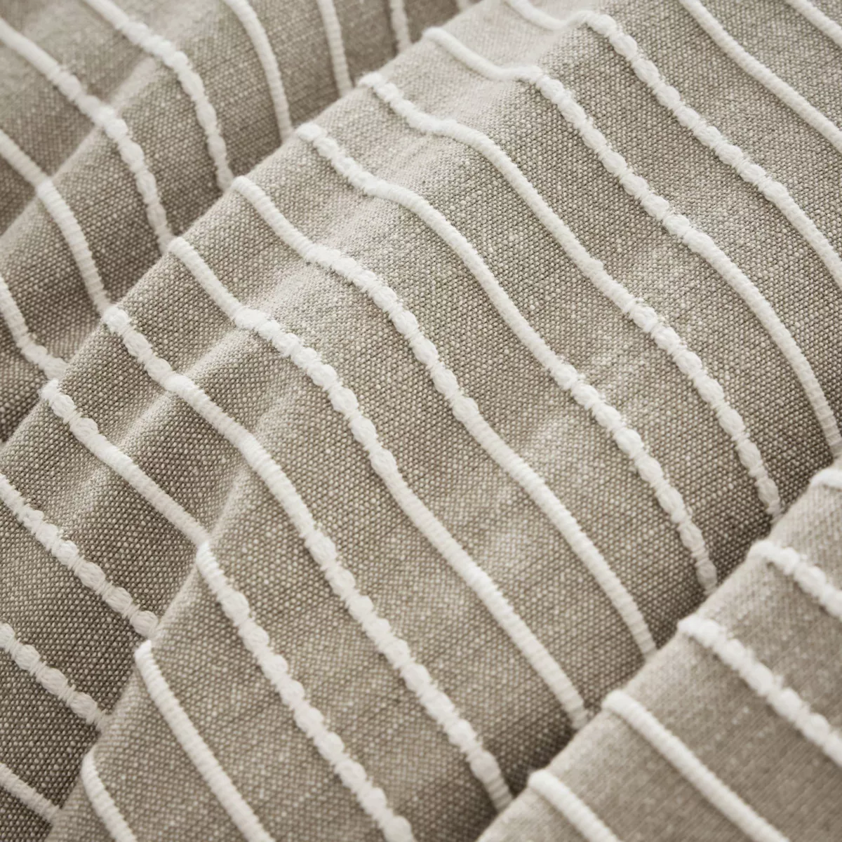 Colcha reversible de algodón texturizado y percal (90 x 220 cm) Alice Marfil