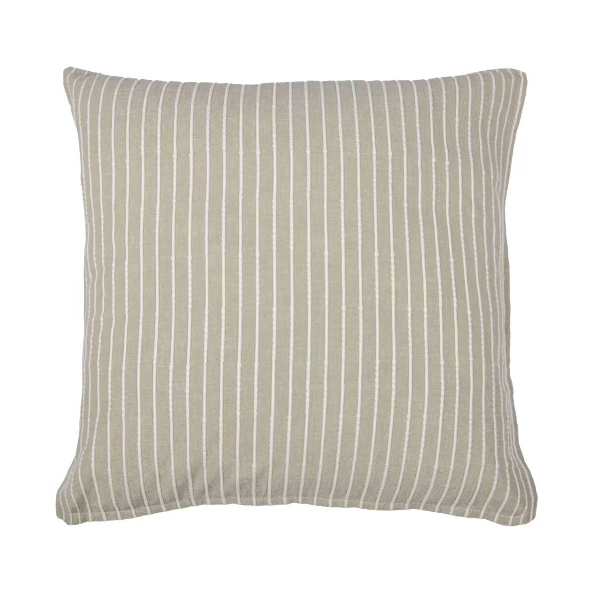 Federa quadrata reversibile in cotone testurizzato e percale (80 x 80 cm) Alice Ecru