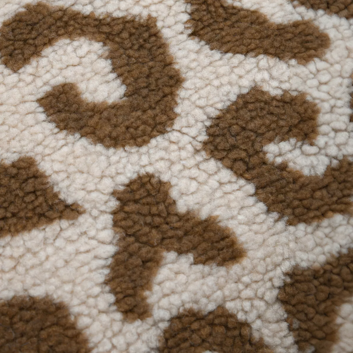 Coussin carré fausse fourrure léopard (45 x 45 cm) Fauves Beige