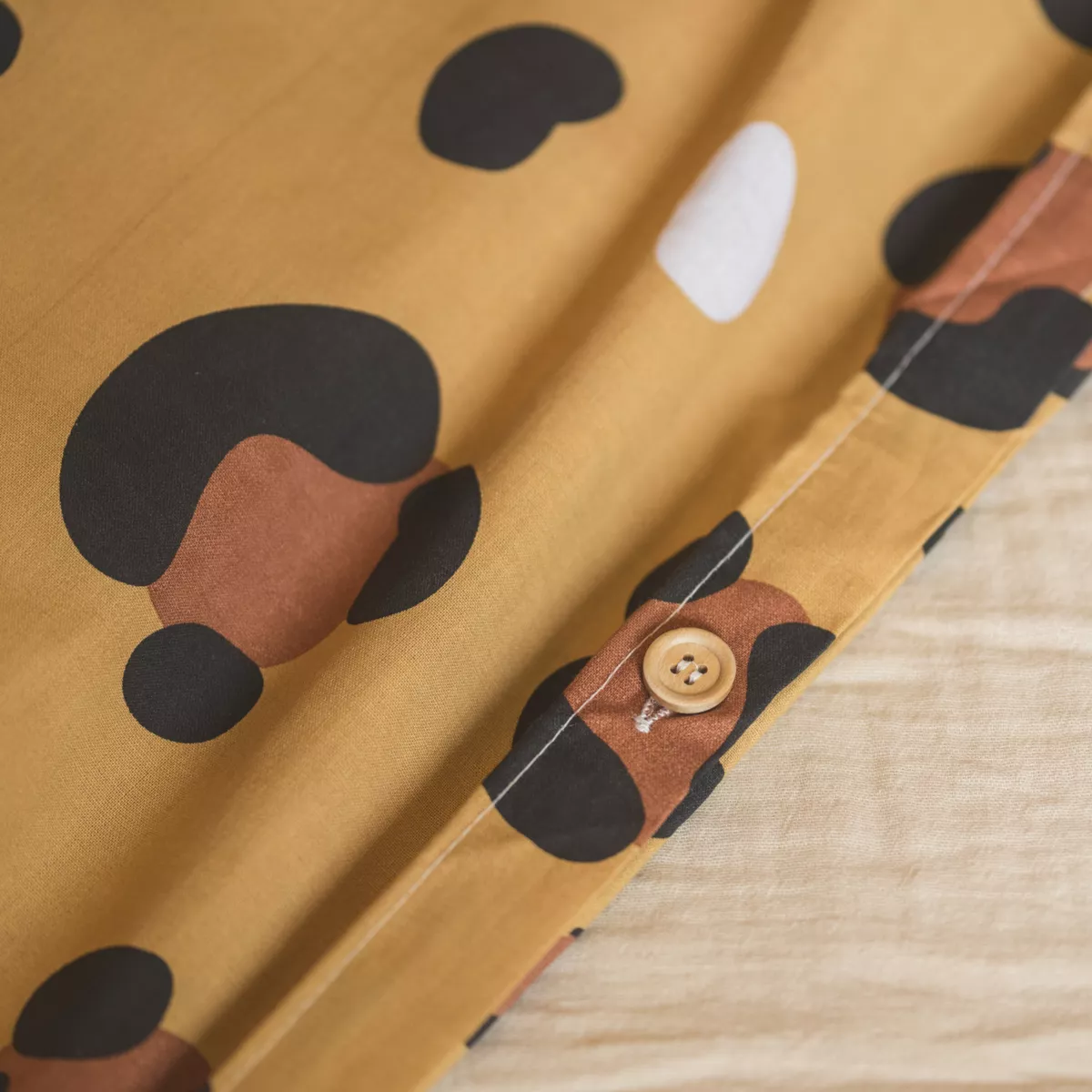 Parure de lit (Housse de couette + 1 Taie d'oreiller) 140 x 200 cm Coton imprimŽ LOLA