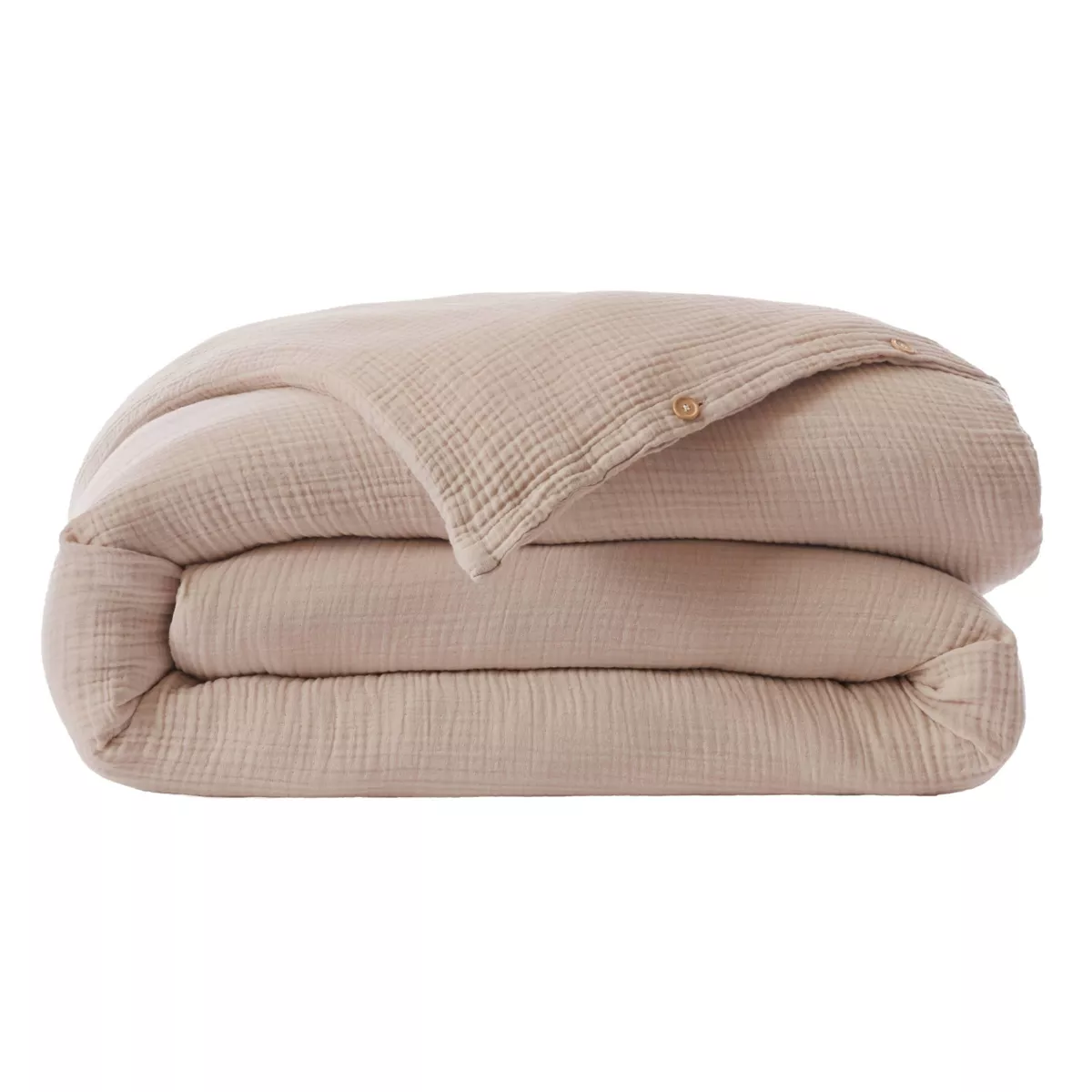 Housse de couette quadruple gaze de coton (280 x 240 cm) Victoria x Gaïa Ficelle