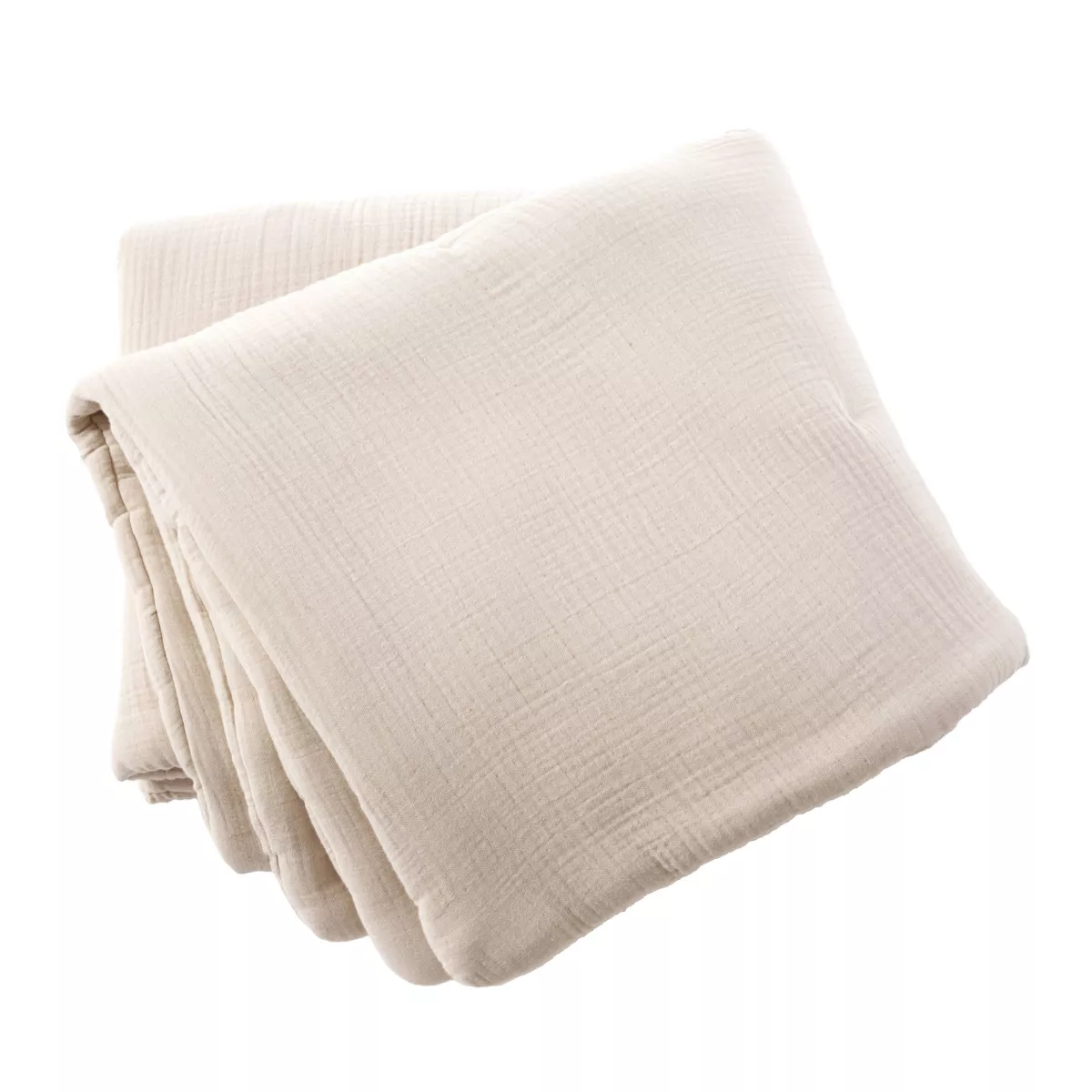 Edredón de gasa de algodón cuádruple (90 x 220 cm) Victoria x Gaïa Beige pampa