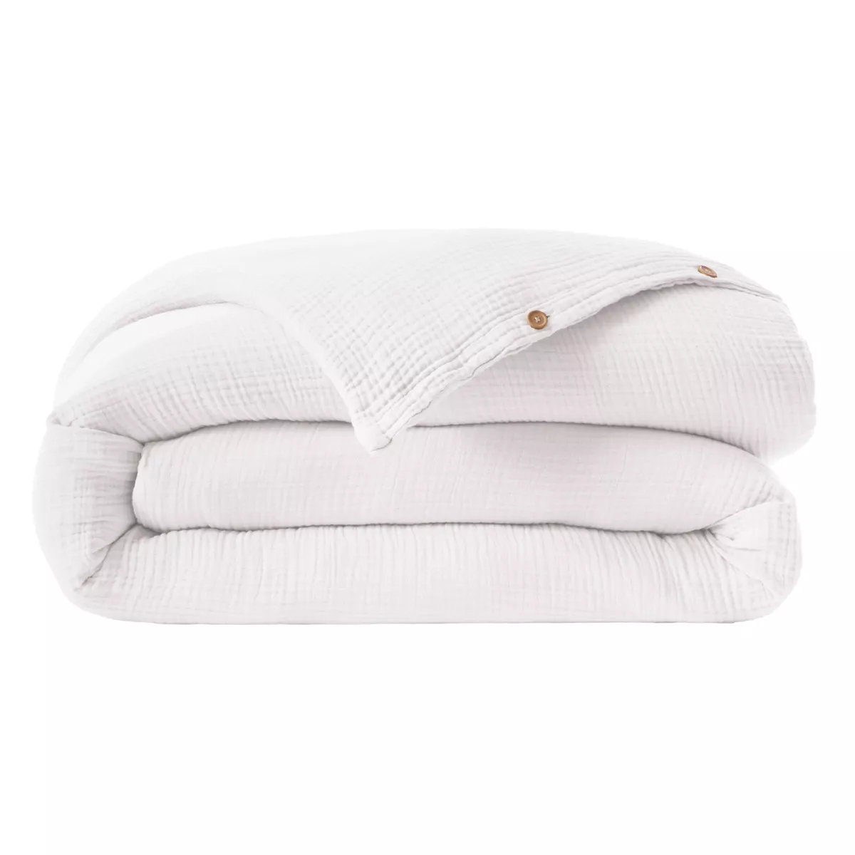 Copripiumino in quadruplo garza di cotone (240 x 220 cm) Victoria x Gaïa Bianco chantilly