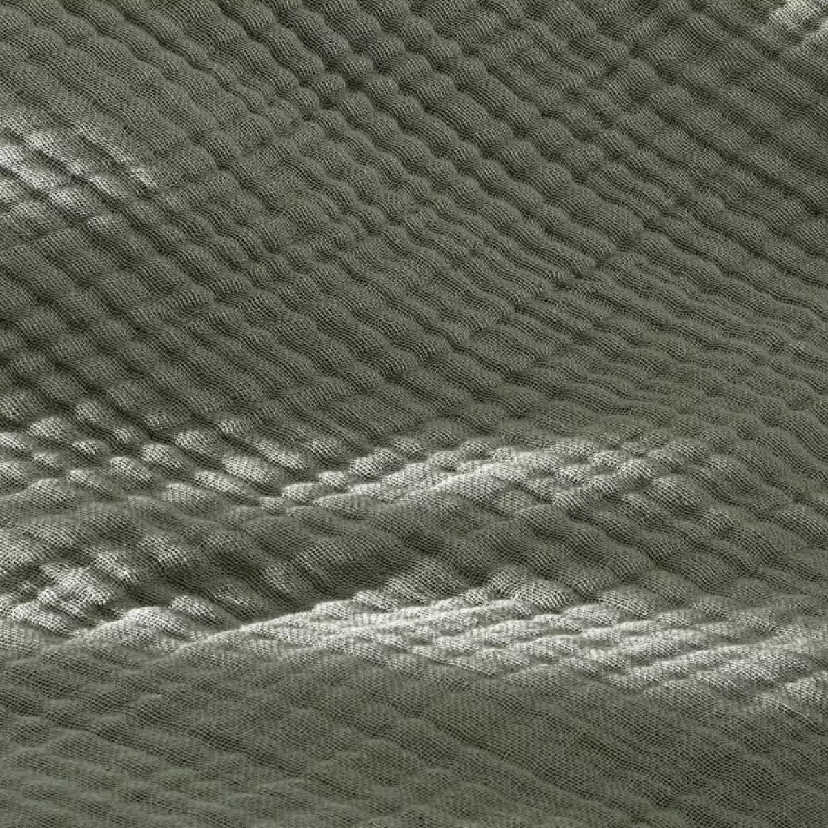 Fodera per cuscino in quadrupla garza di cotone (60 x 60 cm) Victoria x Gaïa Verde rosmarino