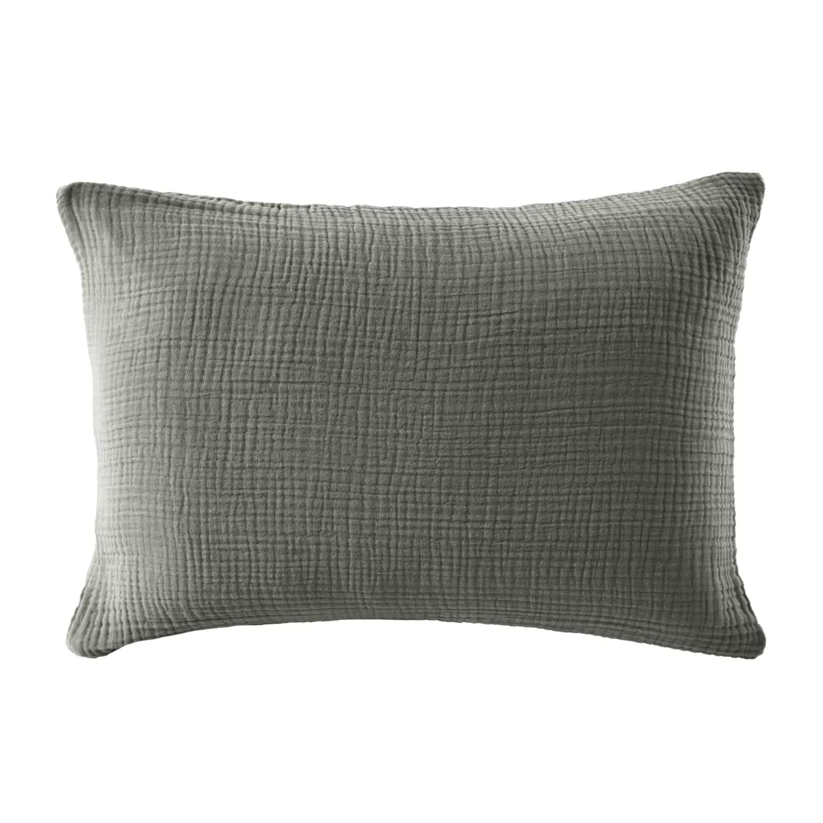 Fodera per cuscino in quadrupla garza di cotone (50 x 70 cm) Victoria x Gaïa Verde rosmarino