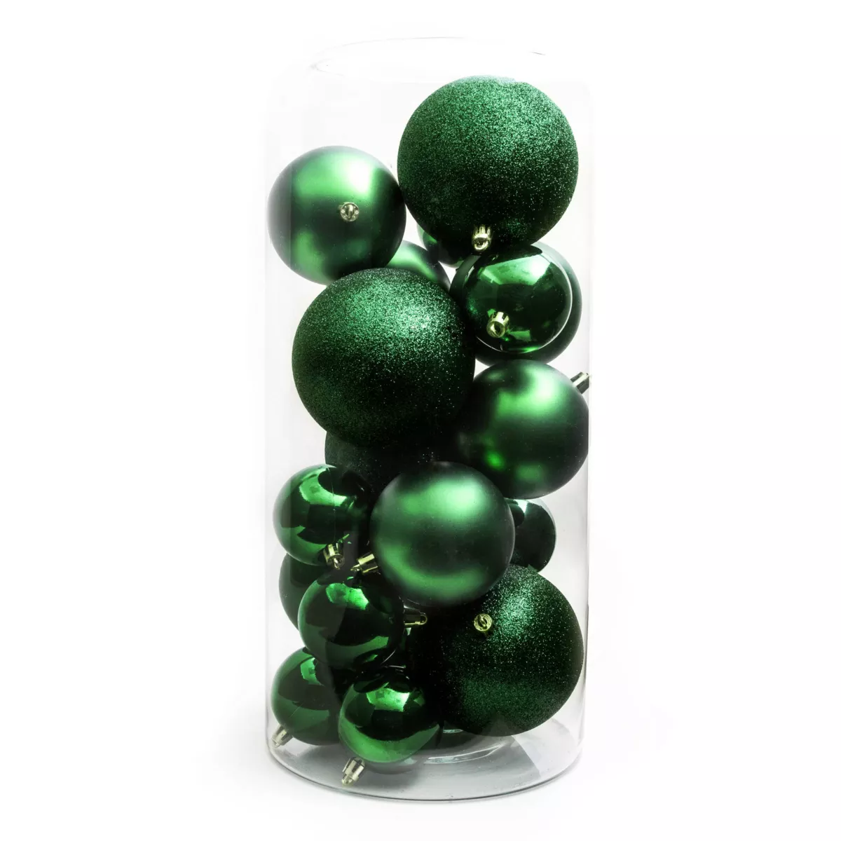 Lot de 20 boules de Noël  assorties New Alpine Vert sapin