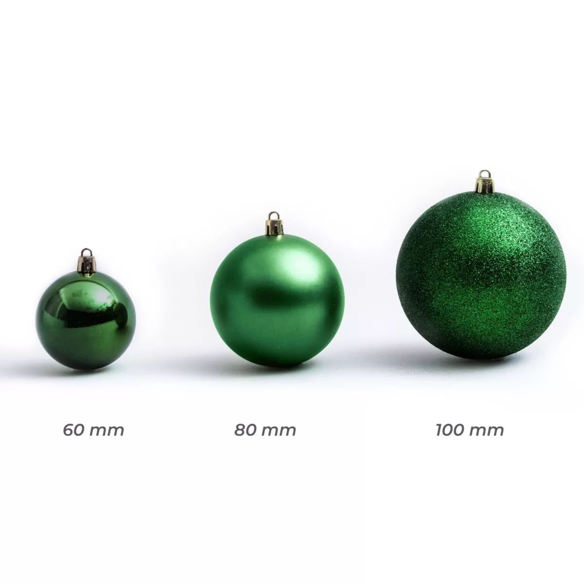 Lot de 20 boules de Noël  assorties New Alpine Vert sapin