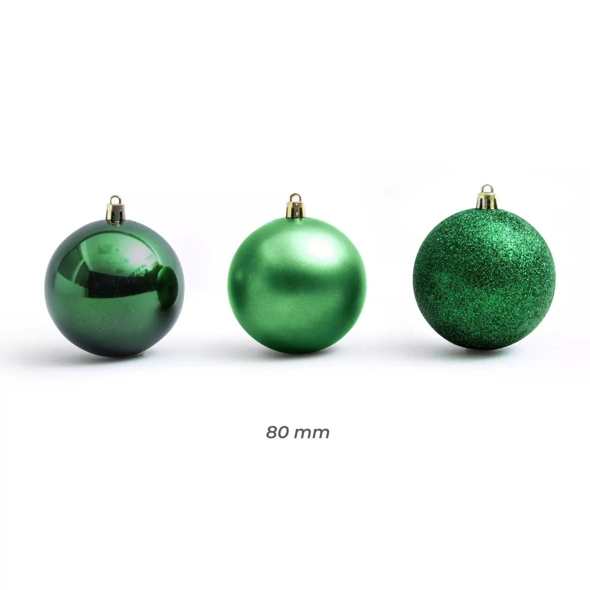 Lot de 30 boules de Noël (D80 mm) New Alpine Vert sapin 2
