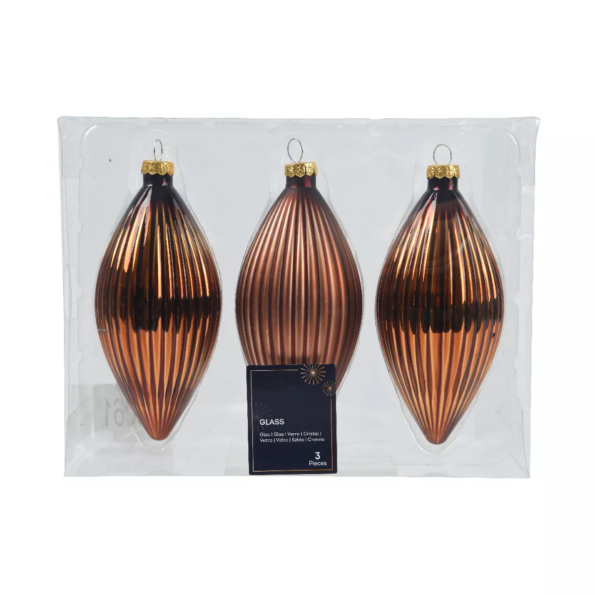 LOT DE 3  Olive verre brillant - mat dia6-H13cm espresso DONNER LE MEME NOM DE GAMME