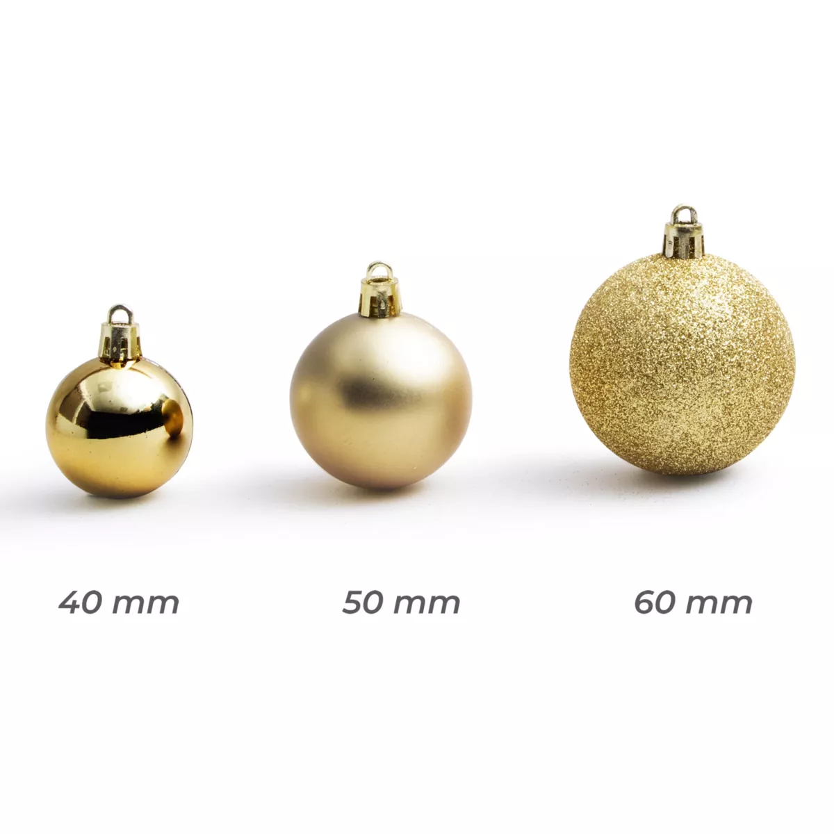 30er Set Weihnachtskugeln New Alpine Mix Gold 4