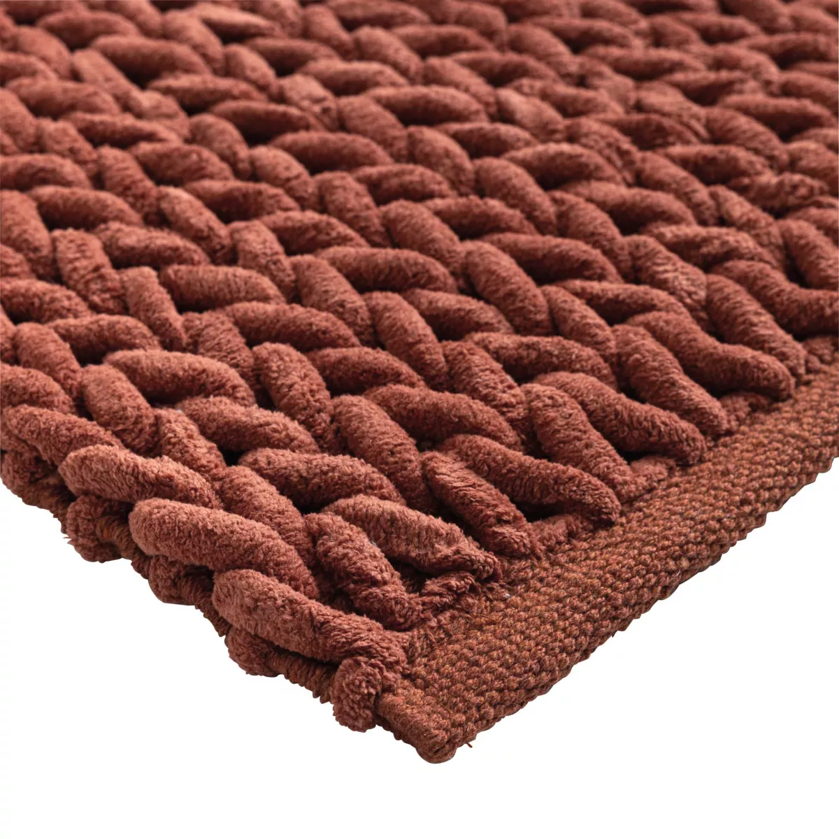 Alfombra de baño de algodón (50 x 80 cm) Ariel Terracota