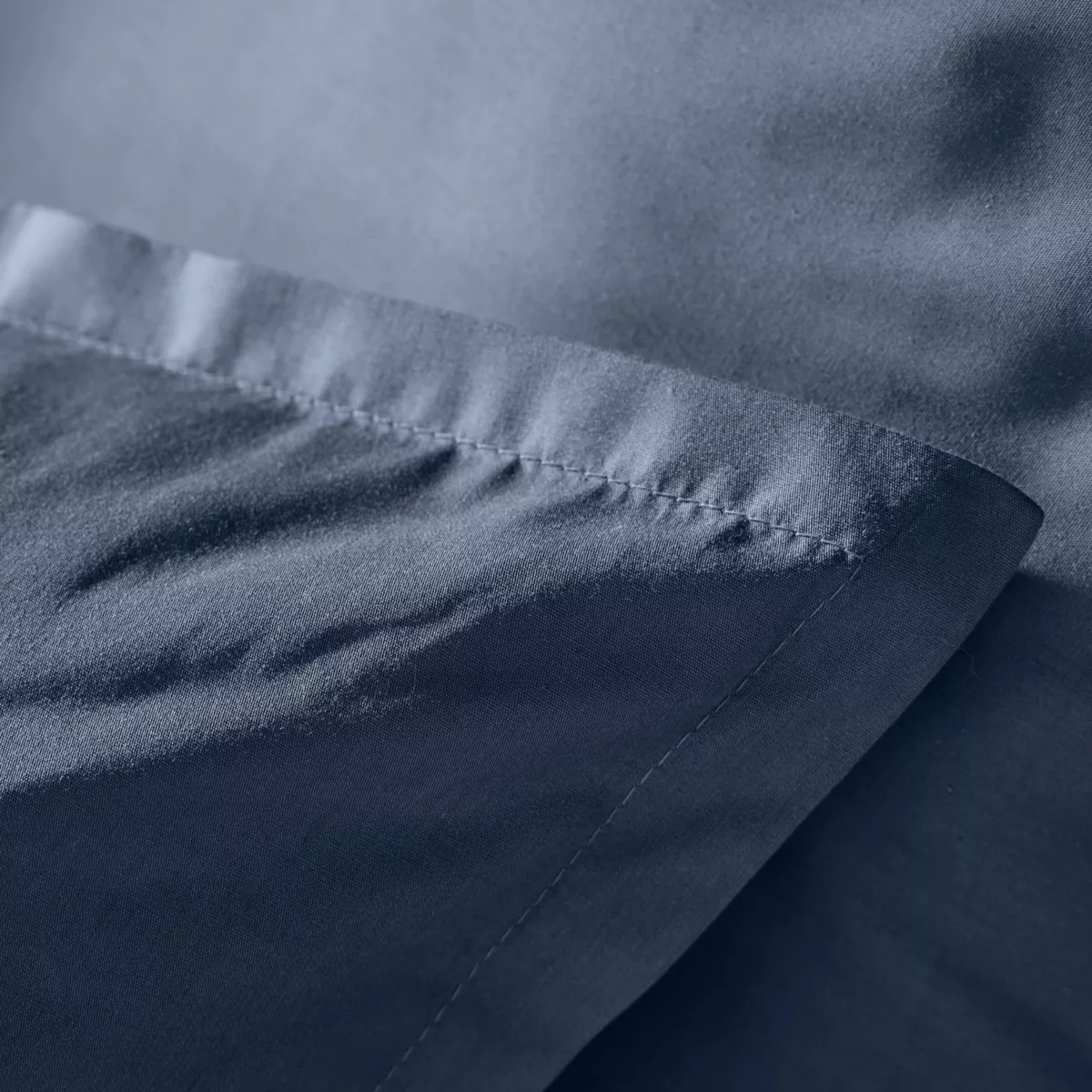 Taie d'oreiller rectangulaire percale de coton (50 x 80 cm) Cali Bleu marine