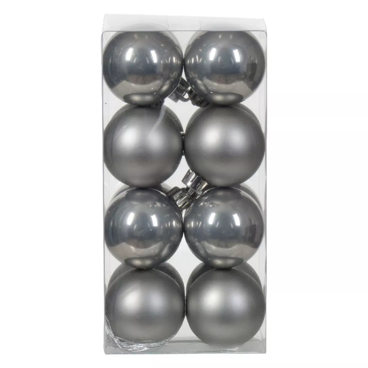 Lot de 16 boules de Noël (D40 mm) Alpine Gris marbre 1