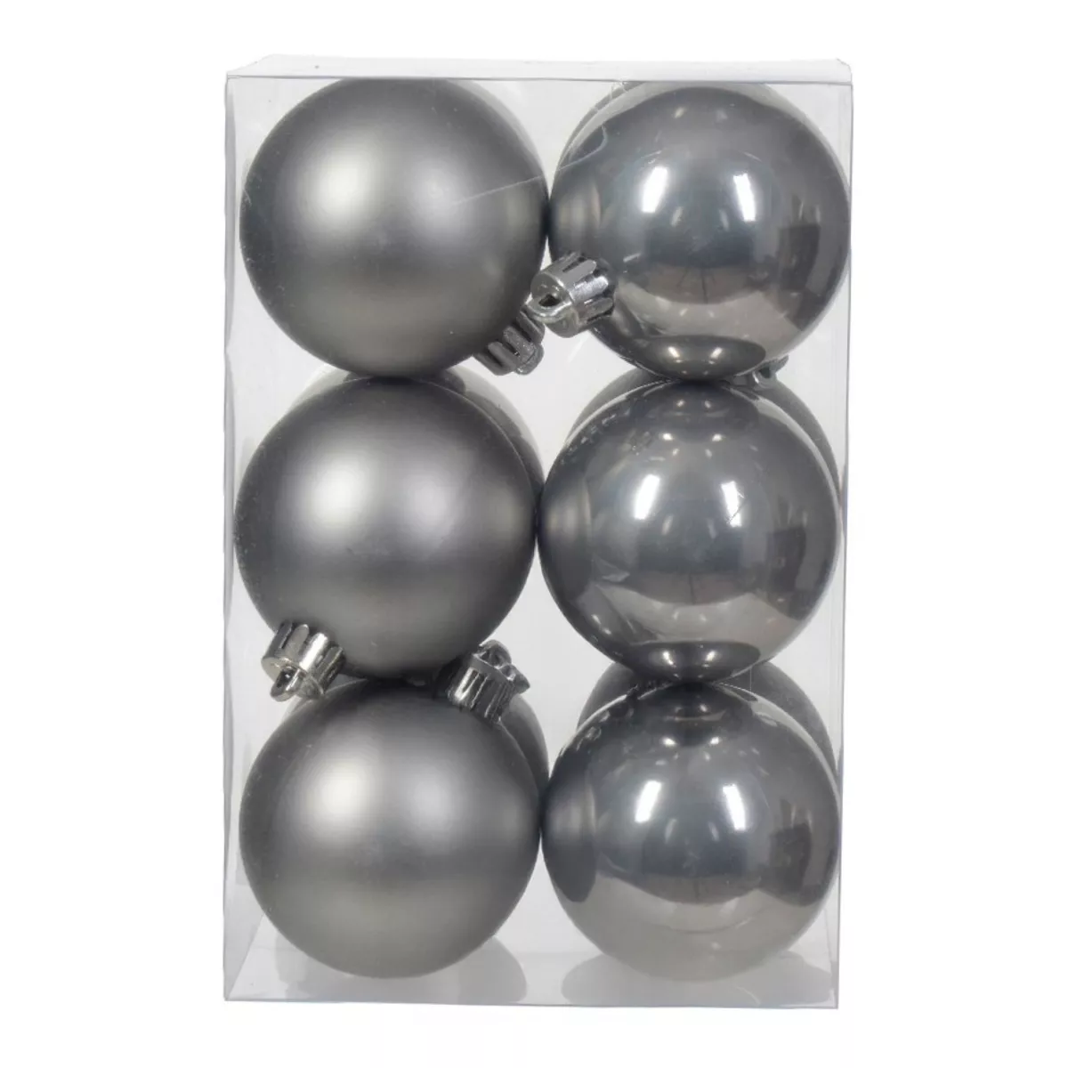 Confezione di 12 palline di Natale (D60 mm) Alpine Grigo marmo 1