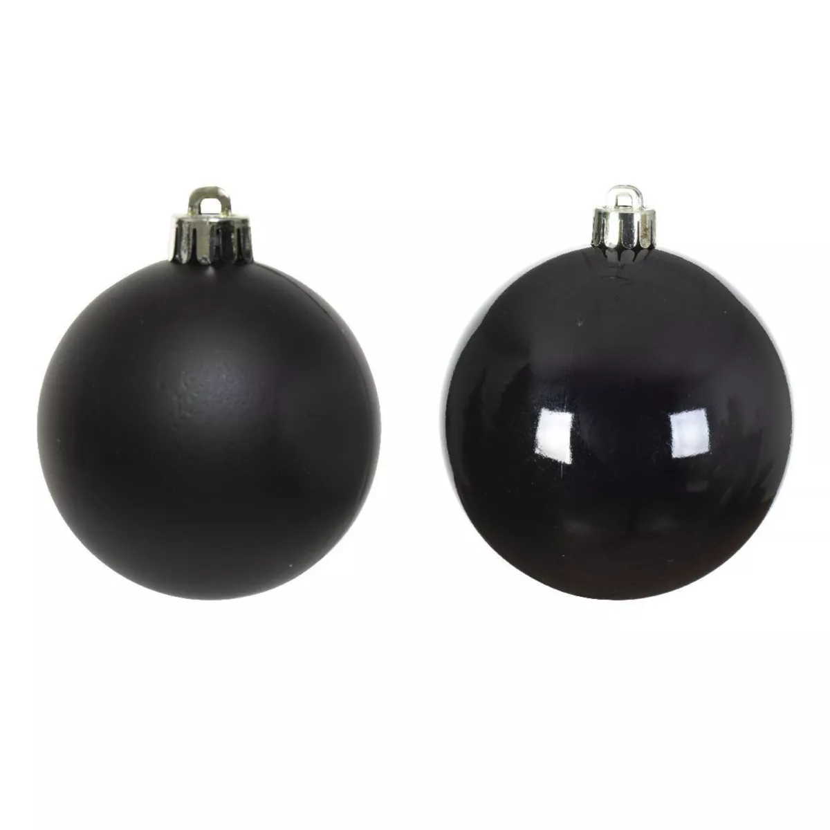 Lot de 6 boules de Noël (D80 mm) Alpine Noir 2