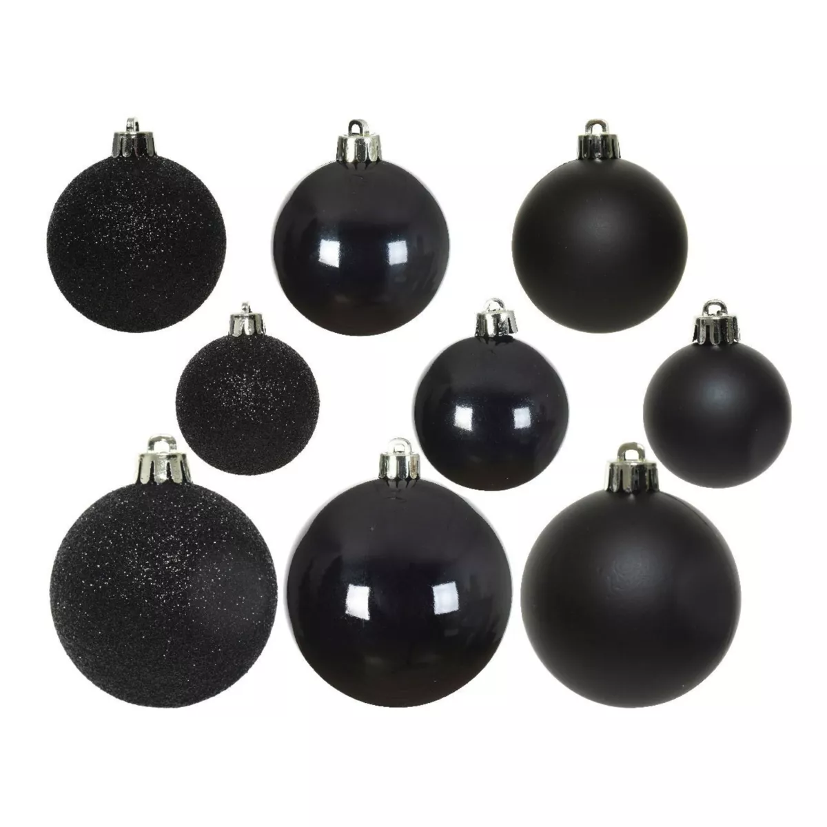 Lot de 30 boules de Noël assorties Alpine Noir 2