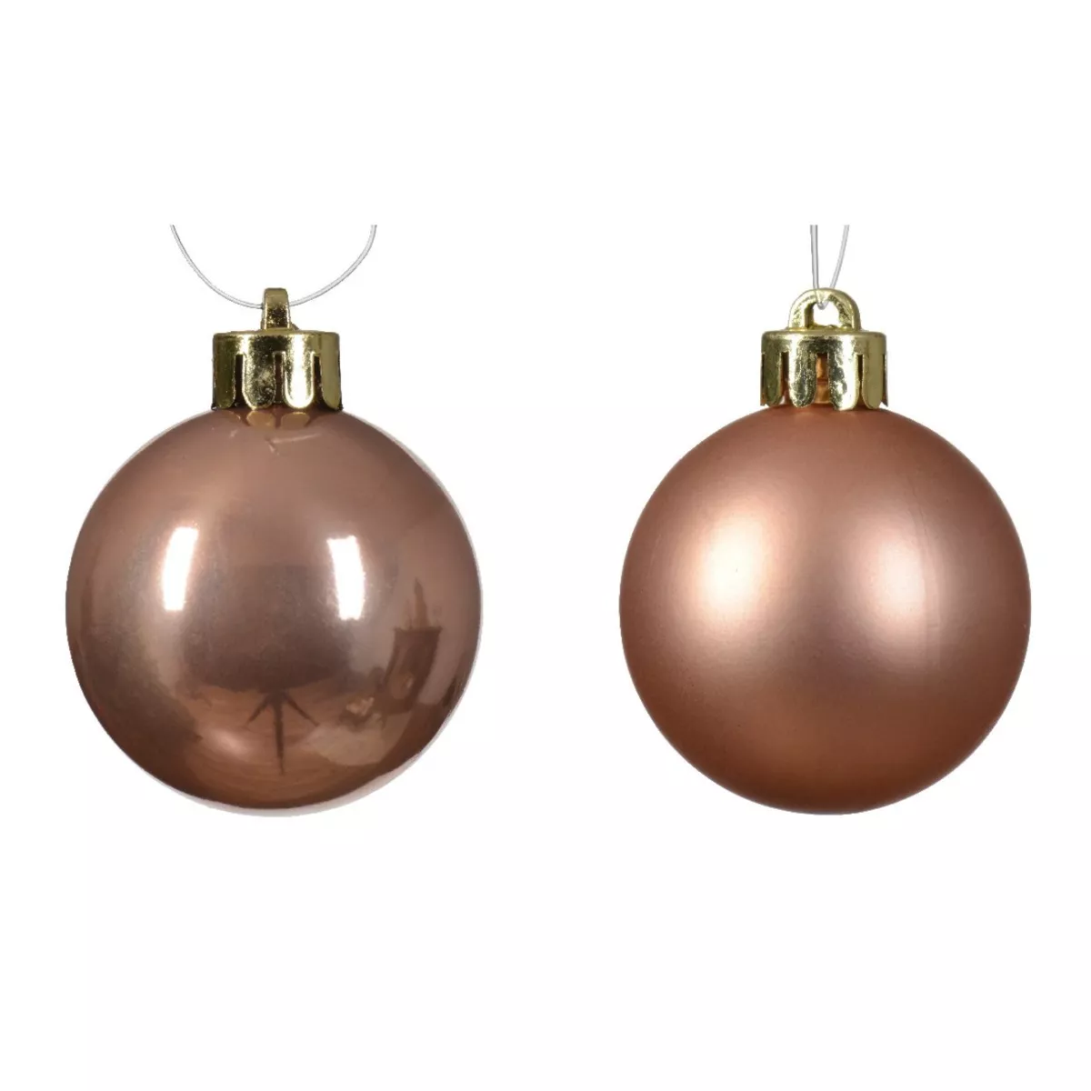 Confezione di 16 palline di Natale (D40 mm) Alpine Rosa scintillate 2