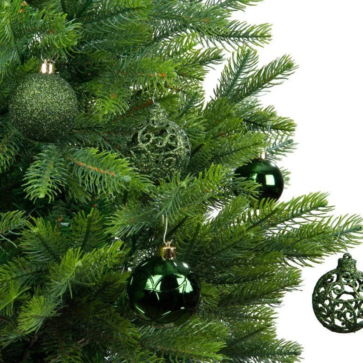 Lot de 37 boules de Noël (D60 mm) Alpine Mix Vert sapin 2