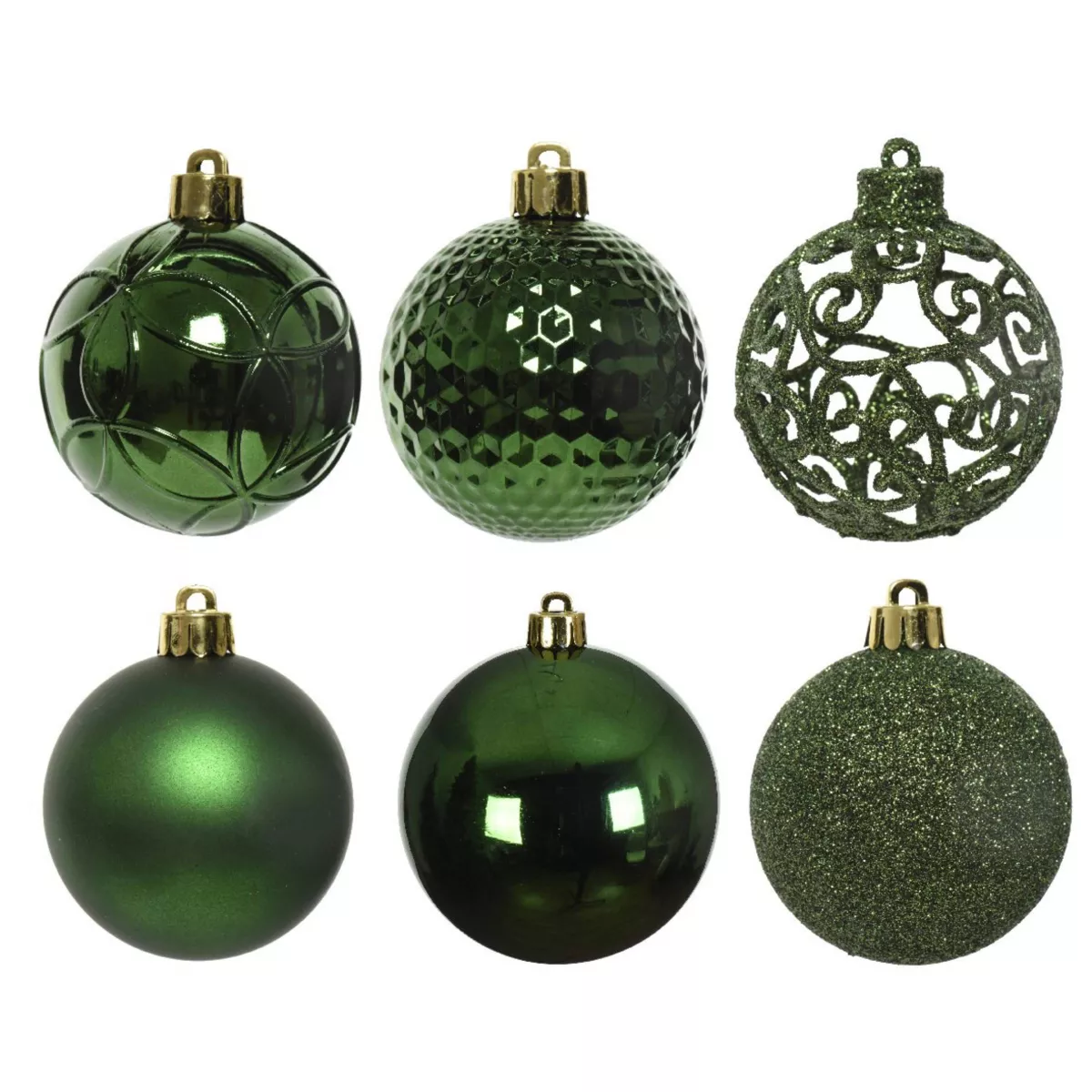 Lot de 37 boules de Noël (D60 mm) Alpine Mix Vert sapin 3