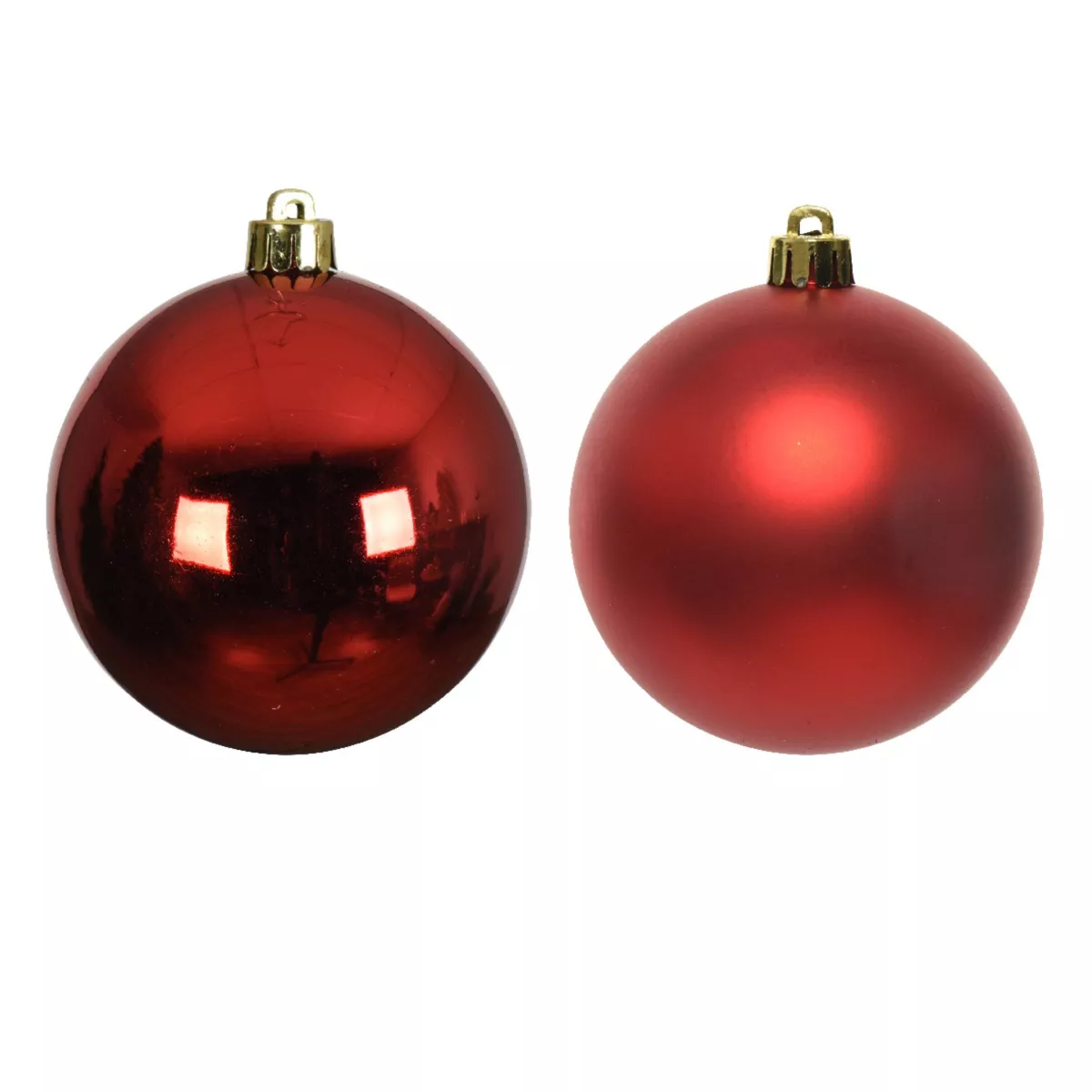 Lot de 6 boules de Noël (D80 mm) Alpine Rouge
