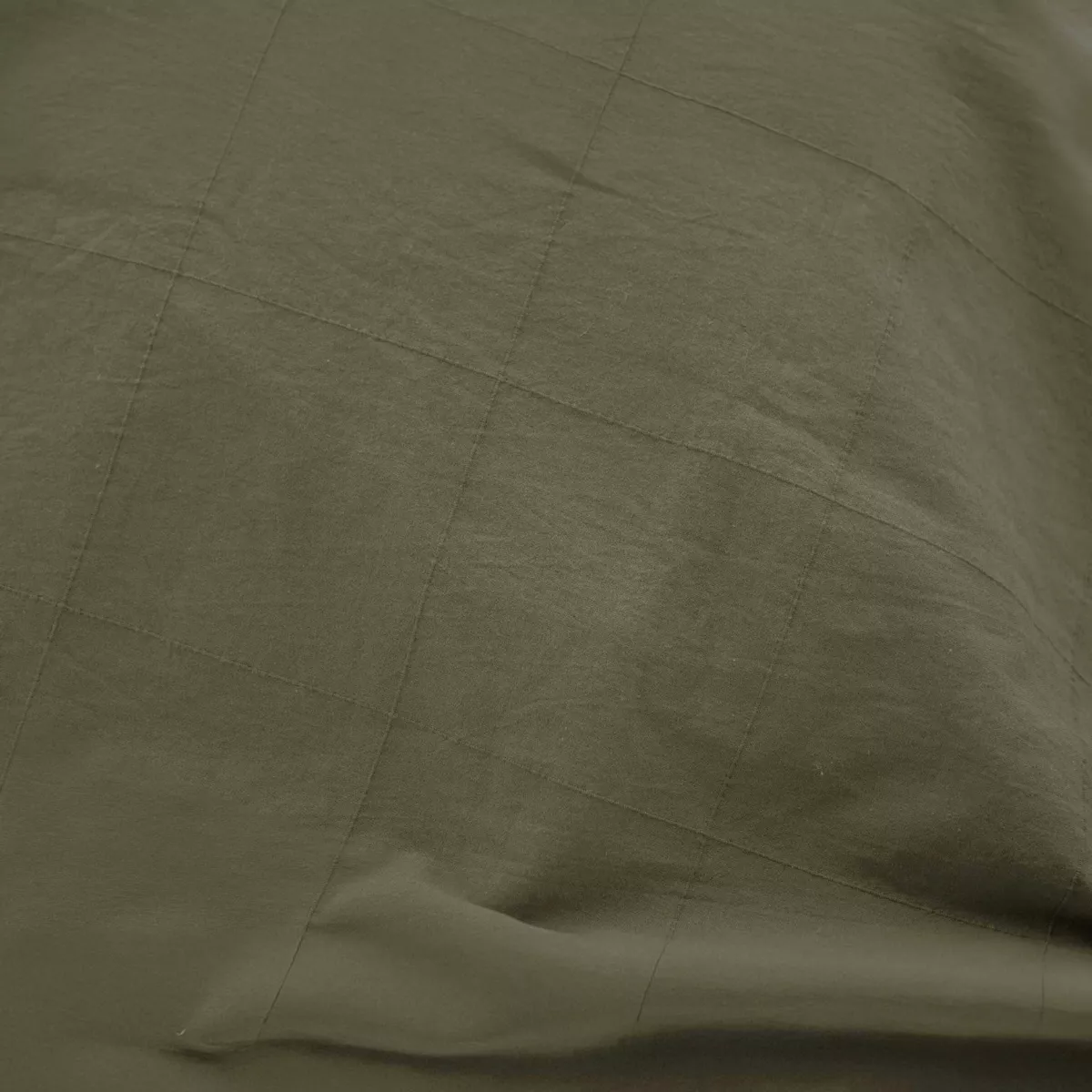 Funda de edredón y dos fundas de almohada de algodón lavado (240 x 220 cm) Linella Verde Pino