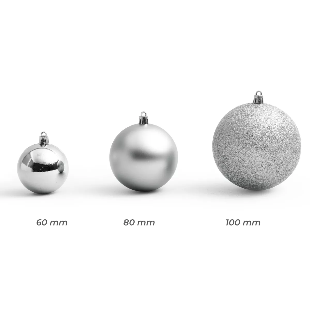 Lot de 20 boules de Noël  assorties New Alpine Argent 4
