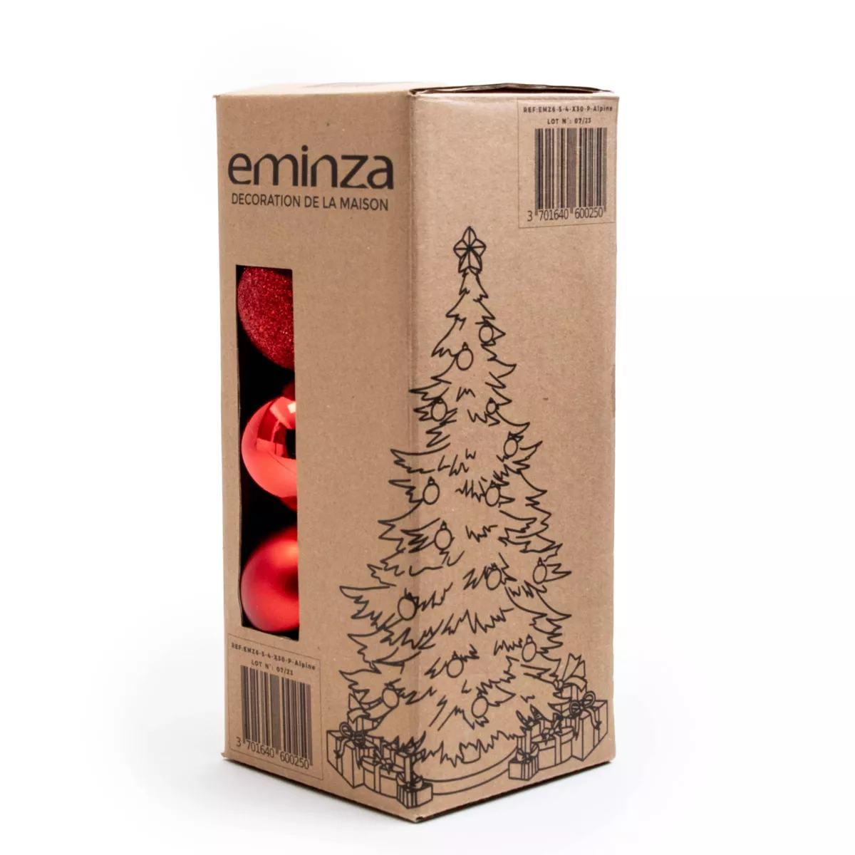 Lote de 30 bolas de Navidad  surtido New Alpine Rojo 5