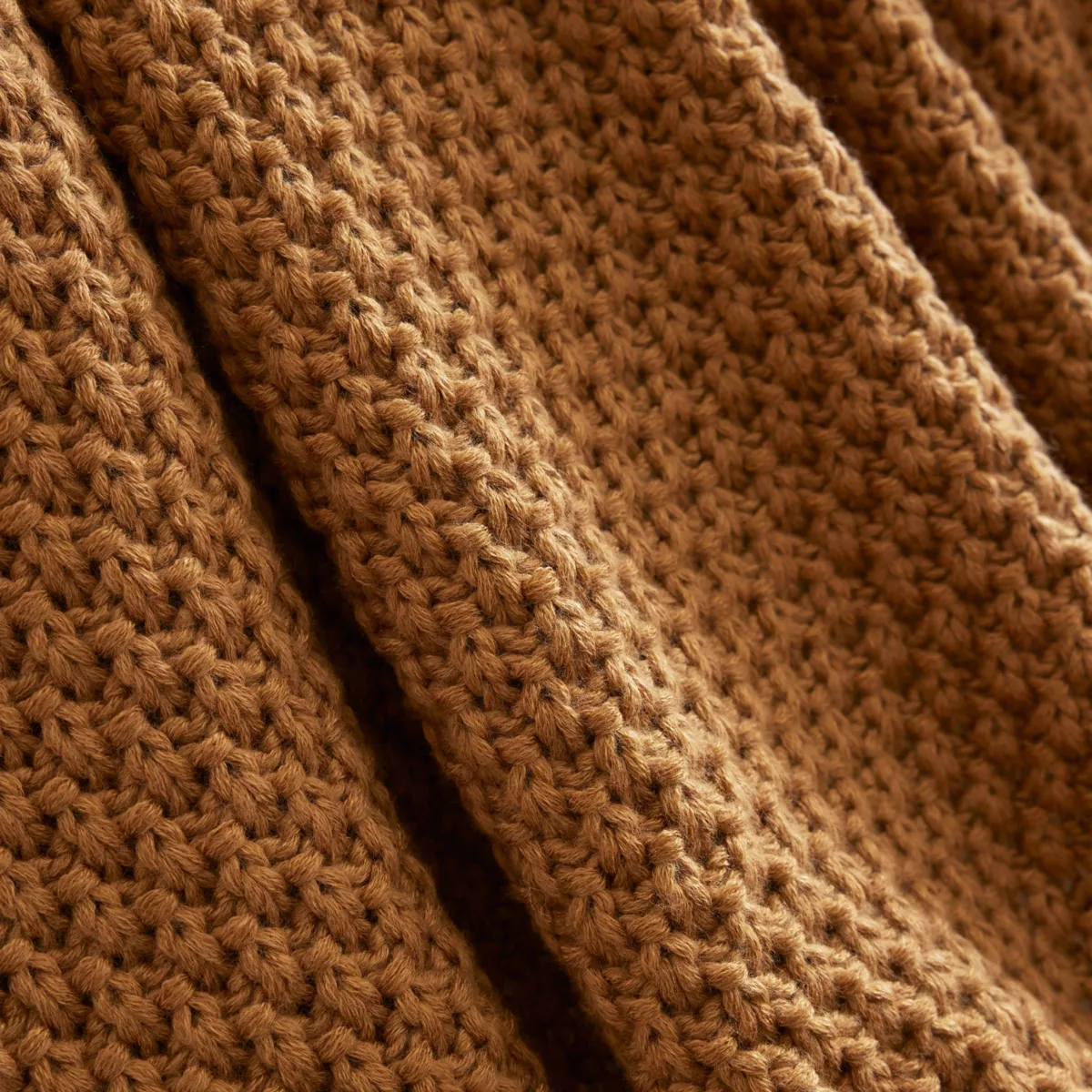 Plaid tricot (125 x 150 cm) Tessa camel