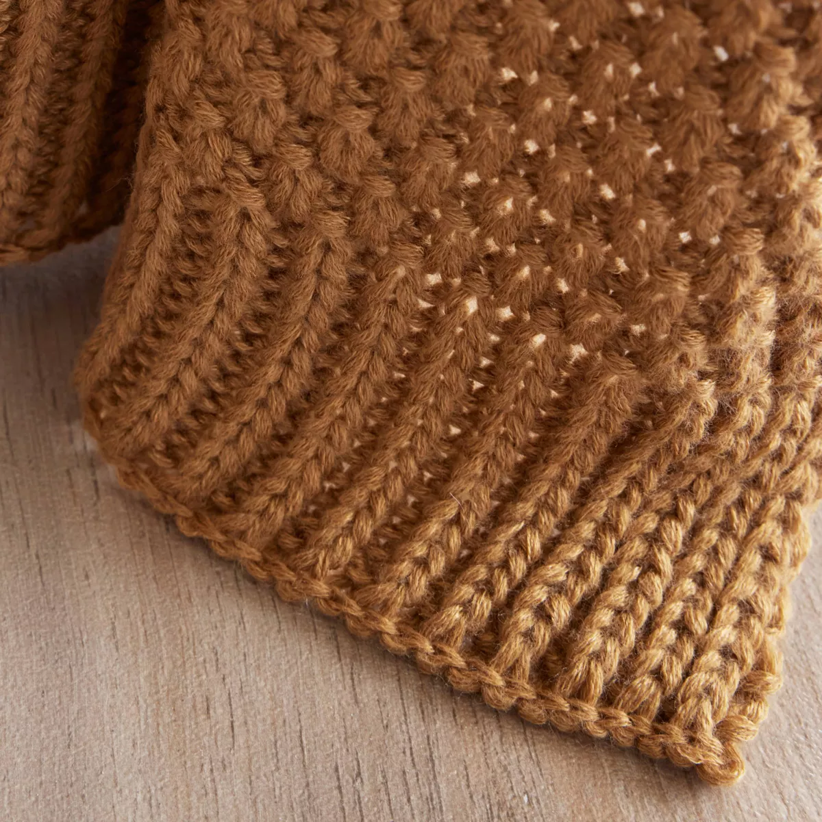 Plaid tricot (125 x 150 cm) Tessa camel