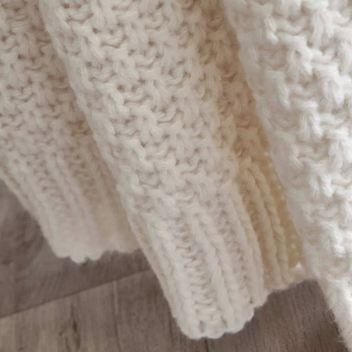 Plaid tricot (125 x 150 cm) Tessa Ivoire