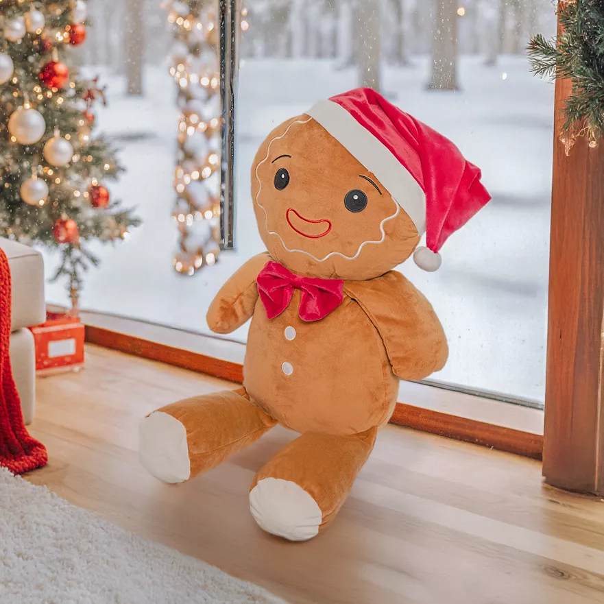 Peluche de Noël (H50 cm) Bonhomme Pain d'épice
