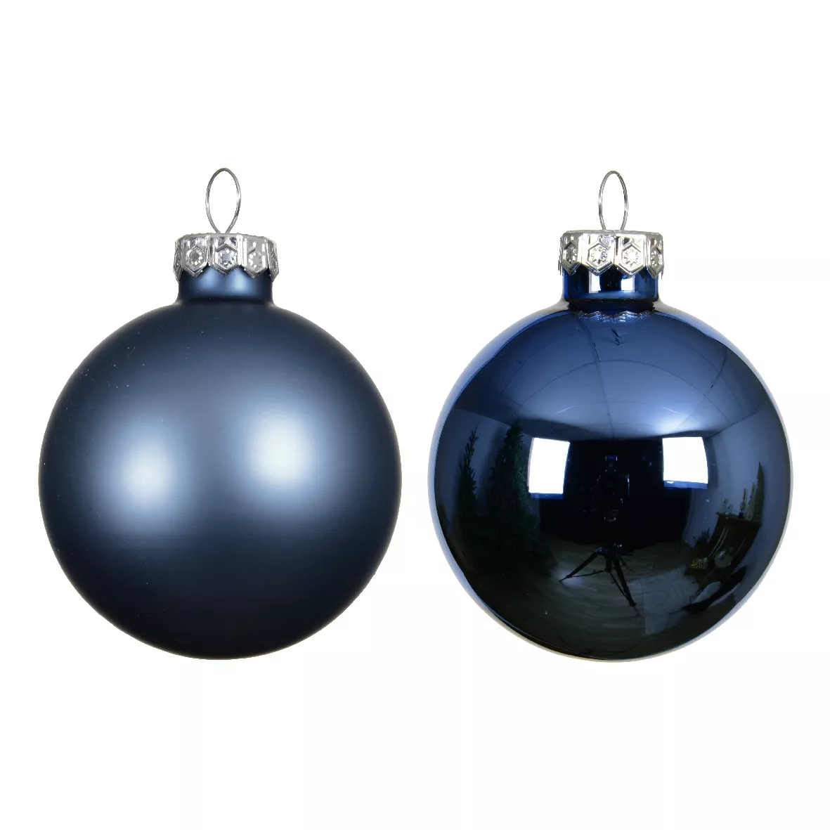 Set di 6 palline di Natale in vetro (D80 mm) Boreale Blu notte