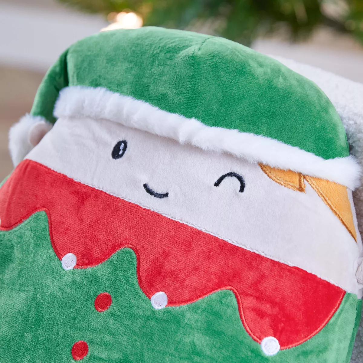 Peluche (H32 cm) Folletto di Natale Allegro Verde