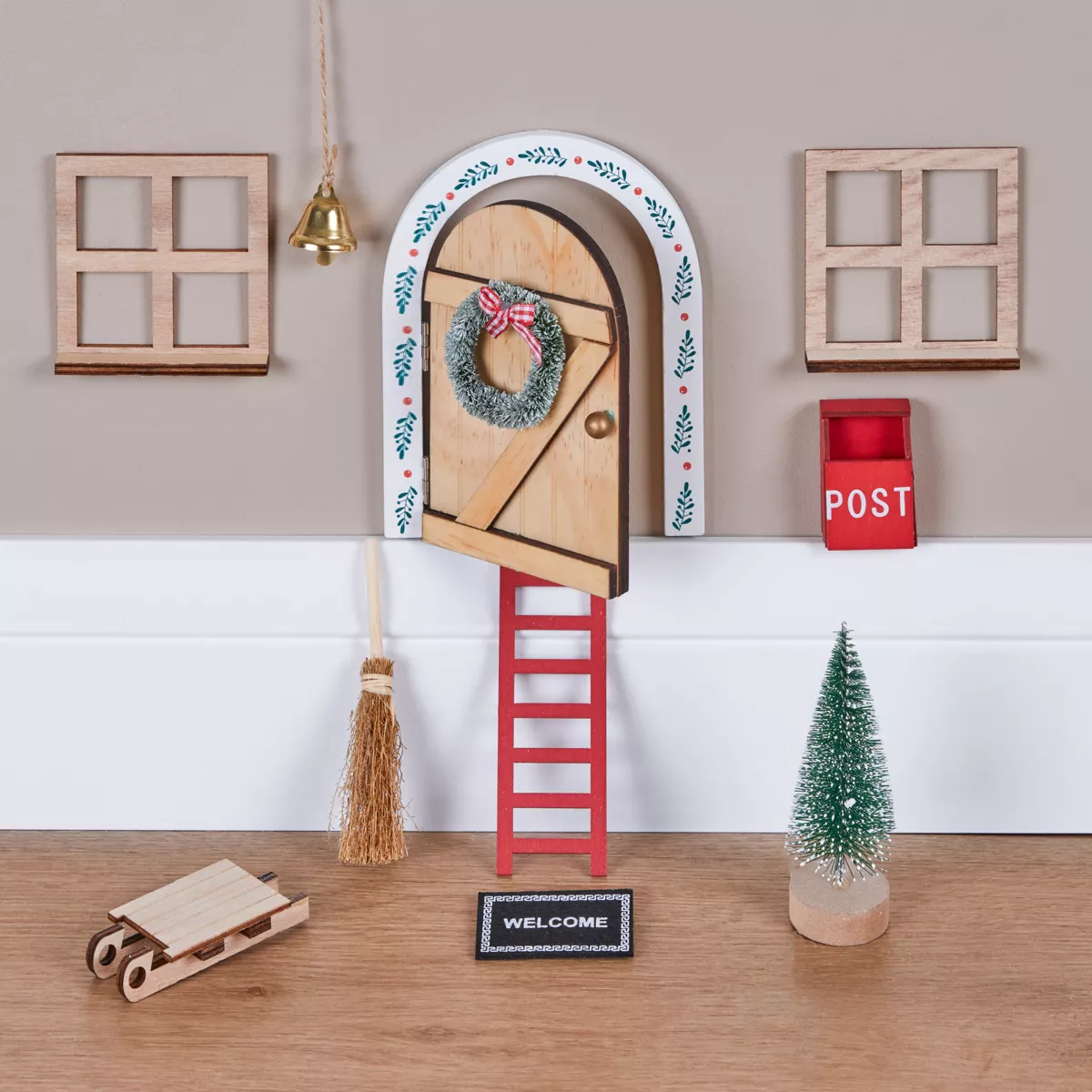 Set di 10 accessori decorativi in legno (H17 cm) Country House Multicolore