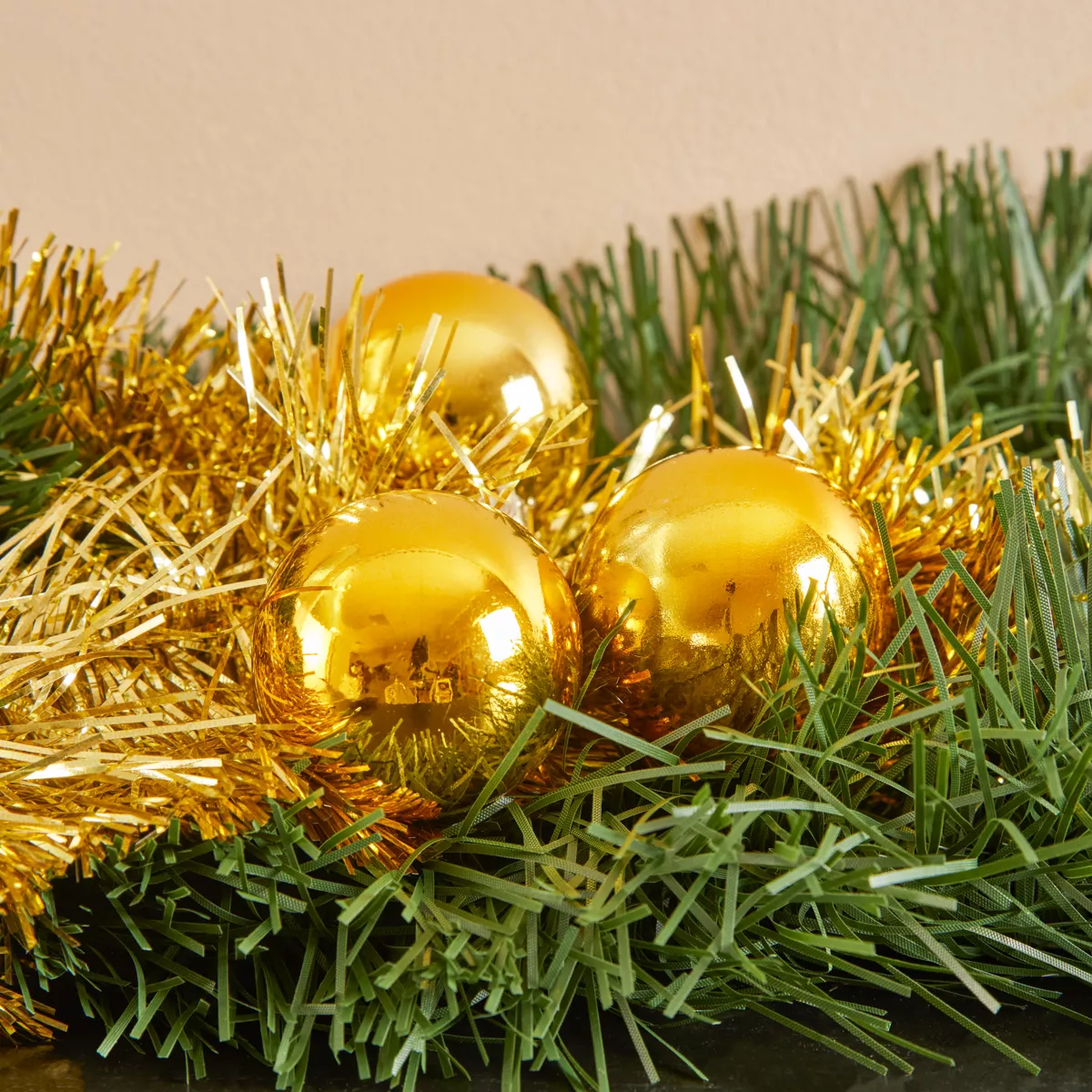 Versierde guirlande Kerst goudkleurig