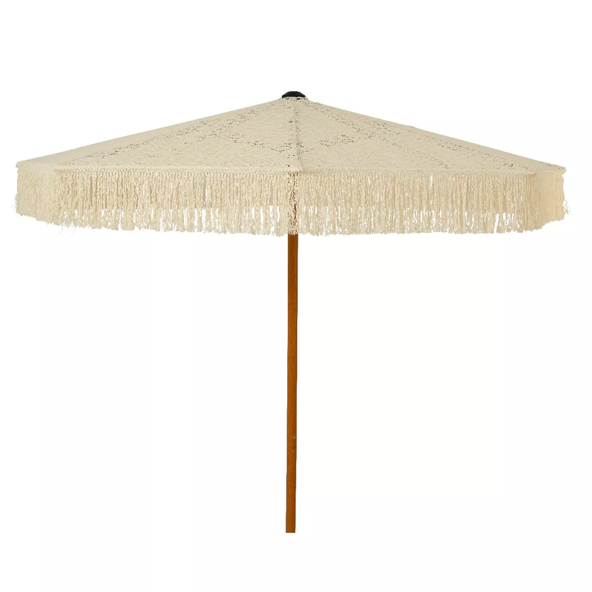 Sonnenschirm rund Fransen (D2 m) Isy Dentelle Beige