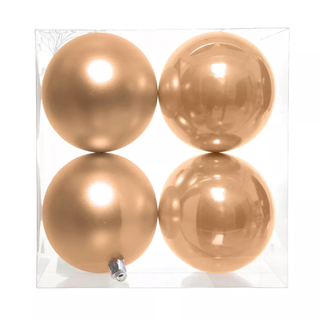 Lot de 4 boules de Noël (D100 mm) Aravis Pêche