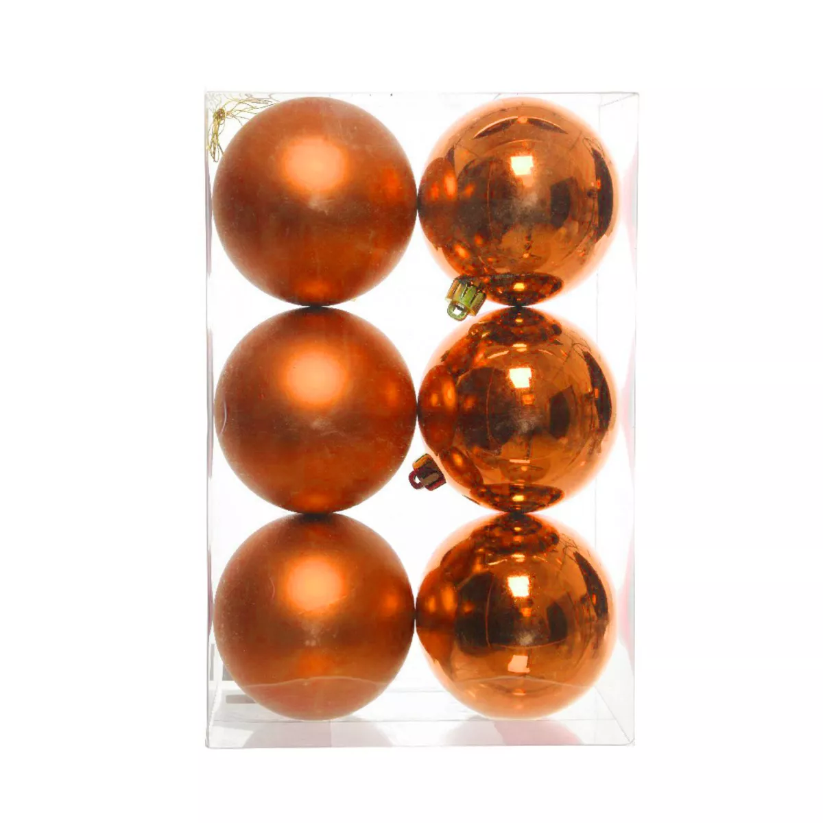 Set di 6 palline di Natale (D80 mm) Aravis Arancione