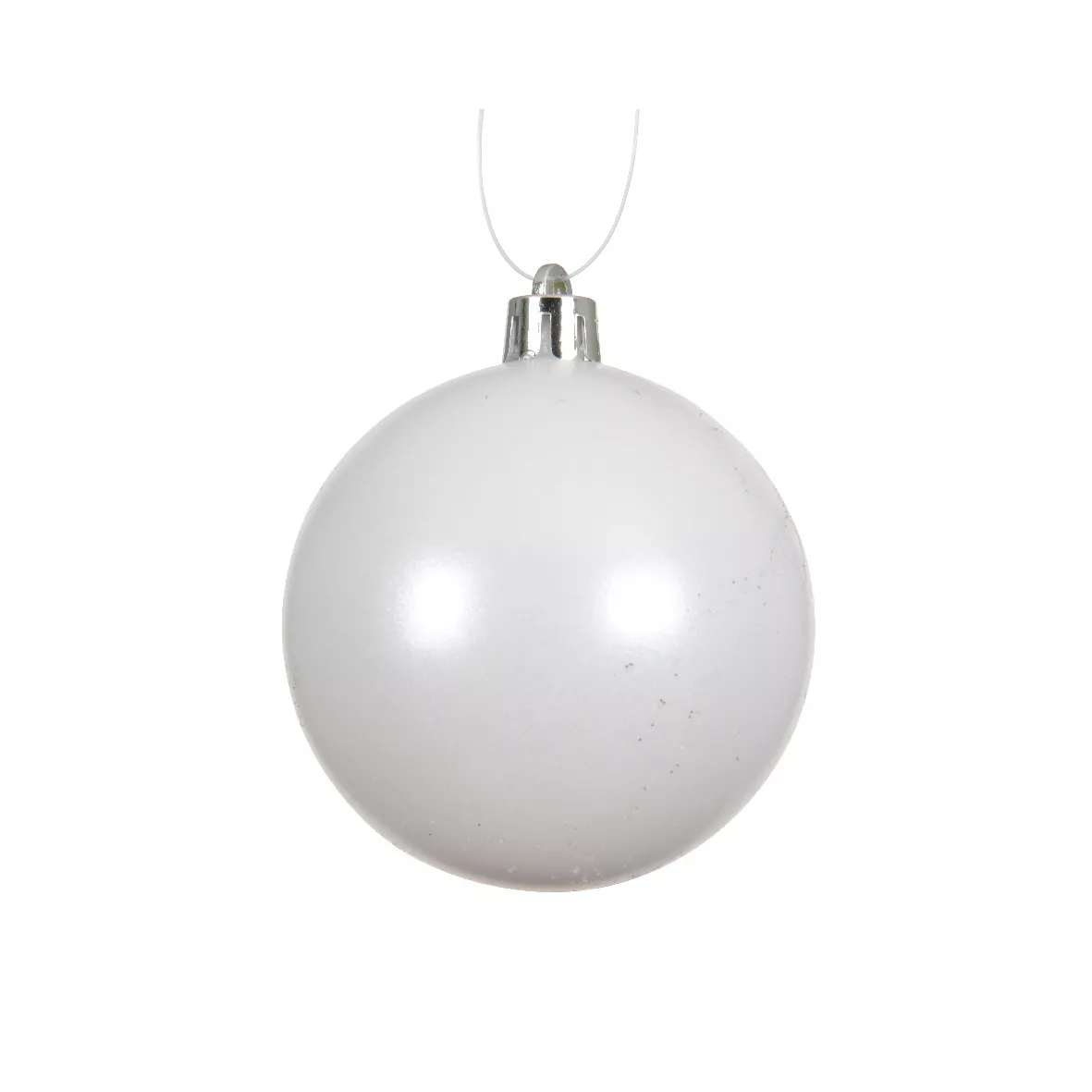 Lot de 6 boules de Noël (D80 mm) Aravis Blanc