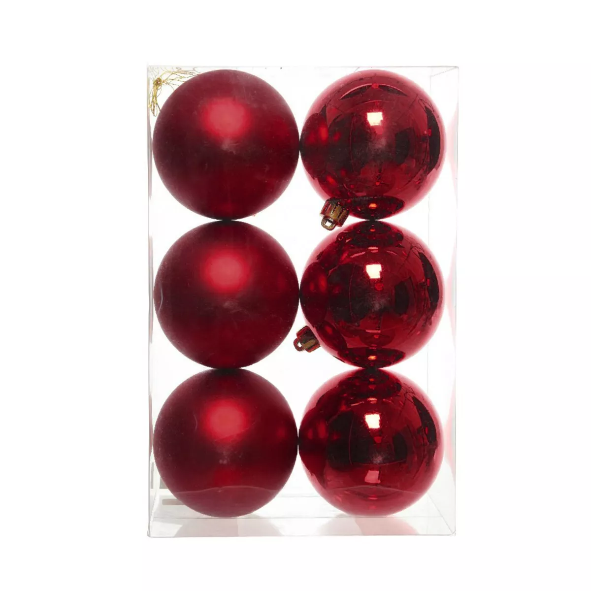 Set di 6 palline di Natale (D80 mm) Aravis Bordeaux