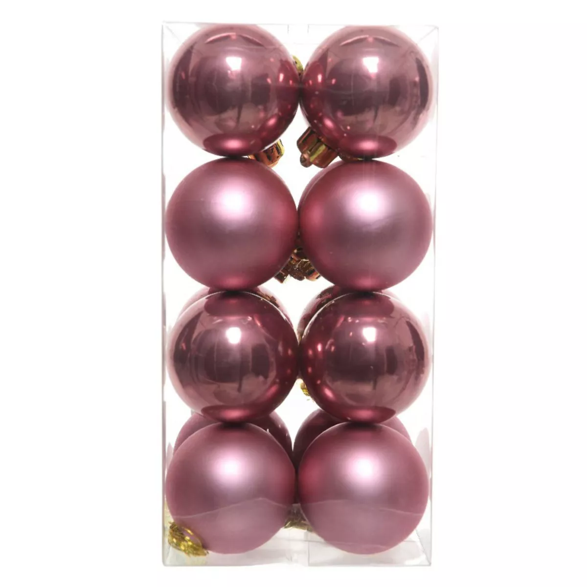 Lot de 16 boules de Noël (D40 mm) Aravis Vieux rose