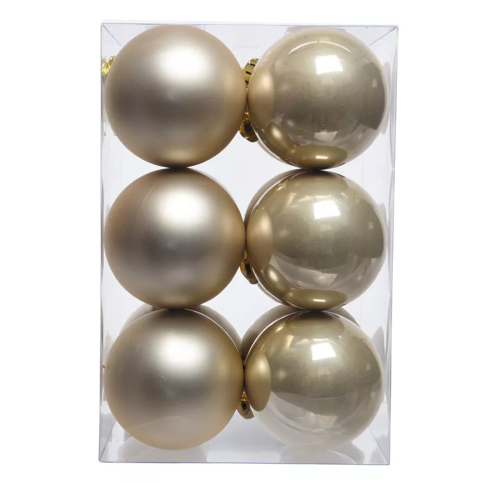 Lot de 12 boules de Noël (D60 mm) Aravis Perle