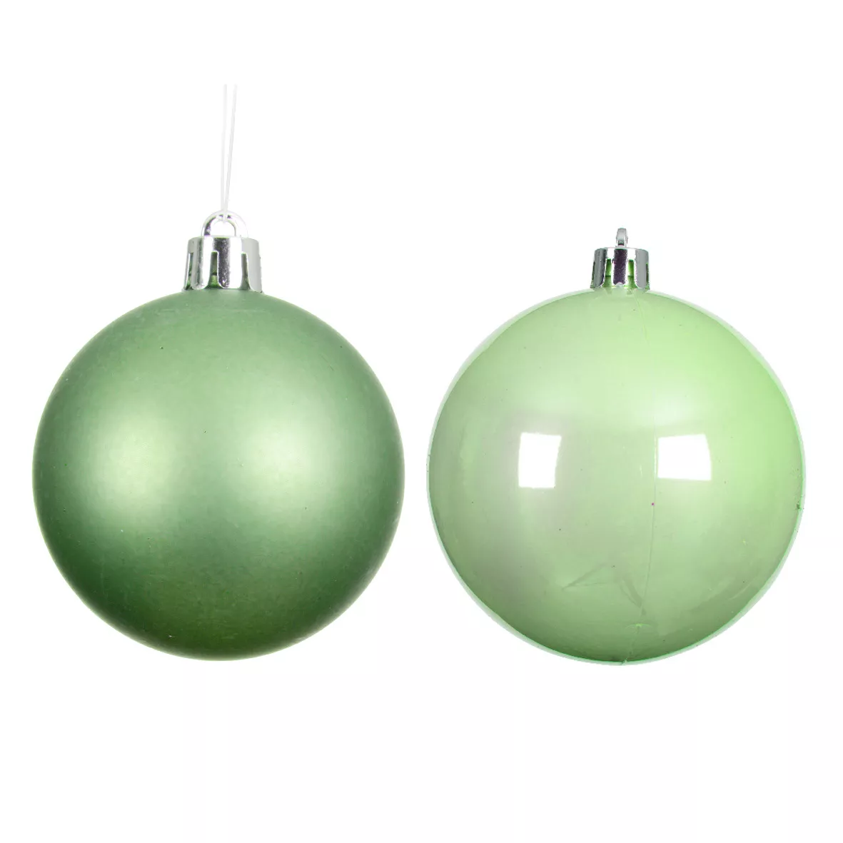 Lot de 12 boules de Noël (D60 mm) Aravis Vert thé matcha