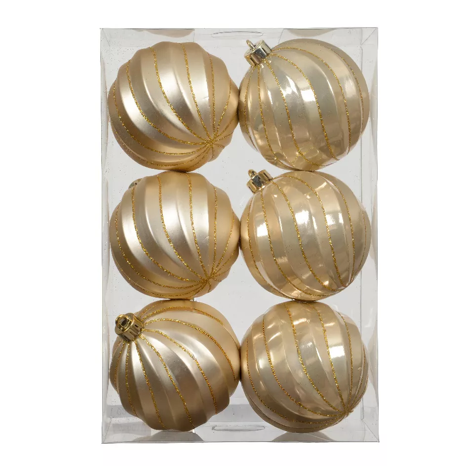 LOT DE 6  Boule polystyrene dia8cm perle Glam chic